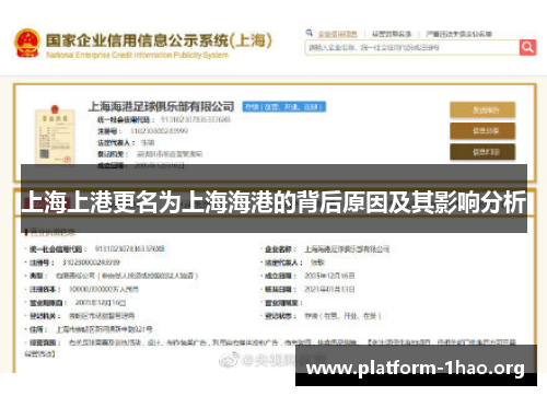 上海上港更名为上海海港的背后原因及其影响分析